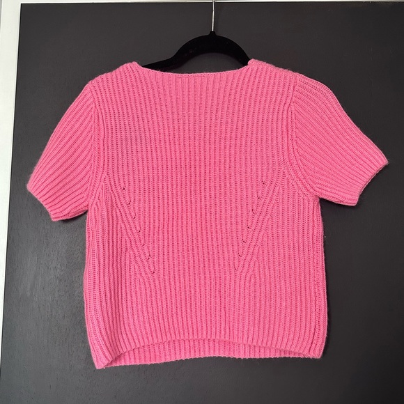 Topshop Pink Short Sleeve Sweater - US 8 - Picture 4 of 5